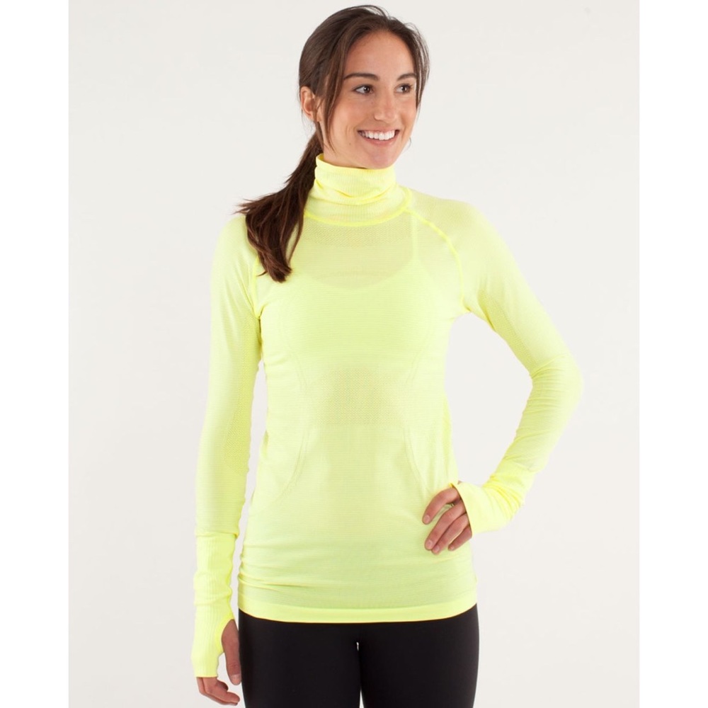 Lululemon Yellow Run Swiftly Tech Turtleneck 6